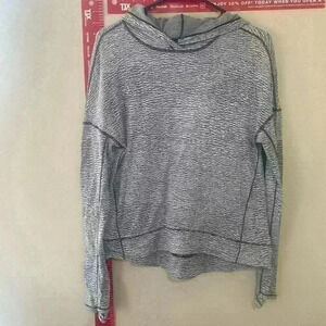 Lululemon Squad Goals Hoodie Size 6 Lightweight White Gray Pullover Top Shirt